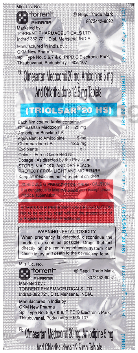 Triolsar 20 HS Tablet