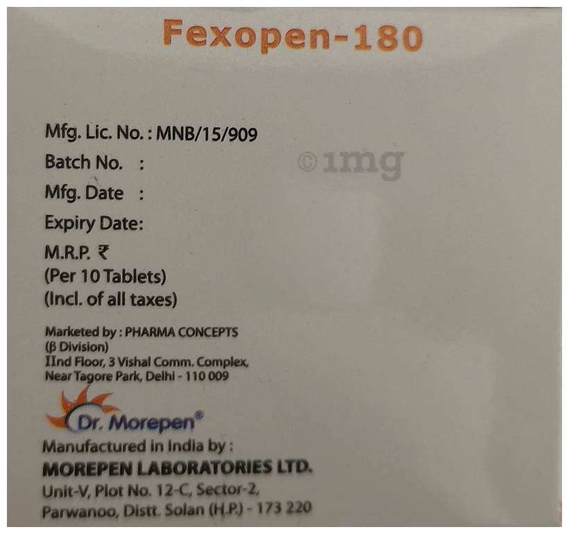Fexopen 180mg Tablet