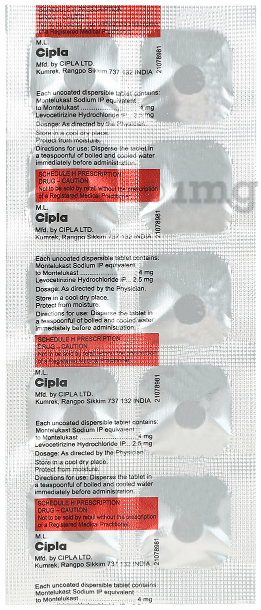 Rid-AR Kid 2.5mg/4mg Tablet DT Strawberry