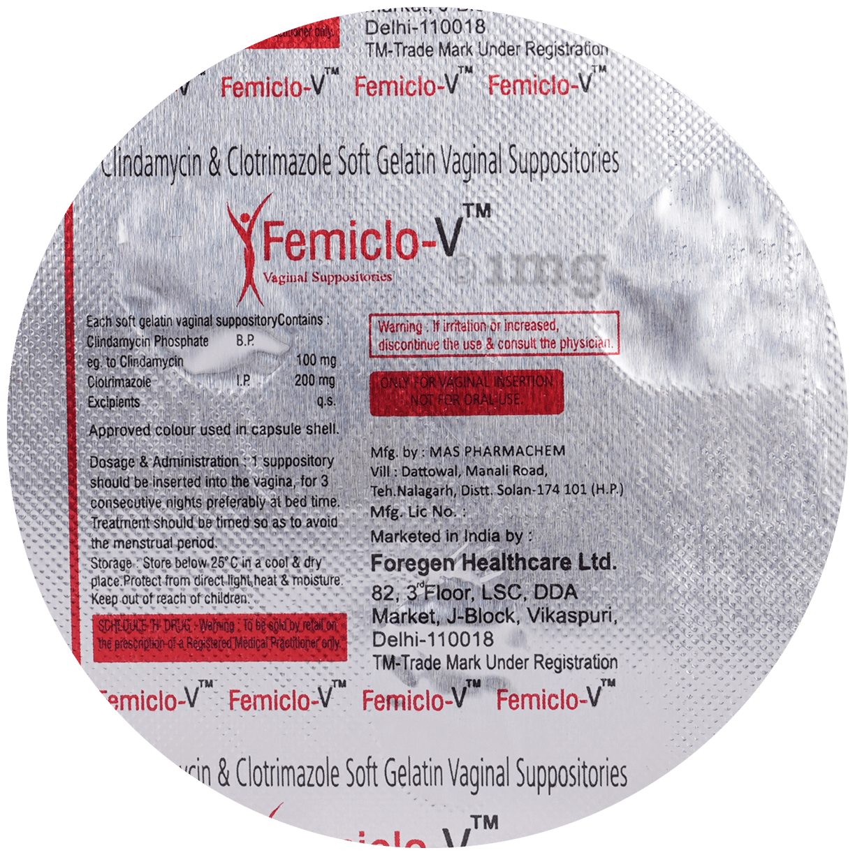 Femiclo V 100mg/200mg Tablet VT