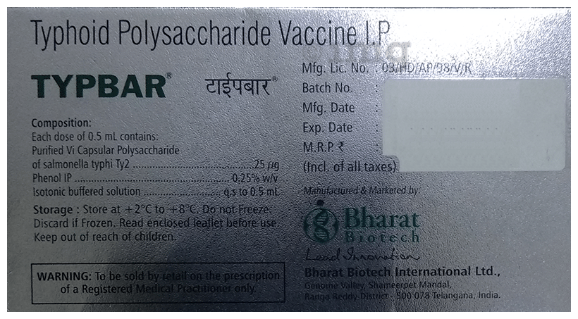 Typbar-PFS Vaccine