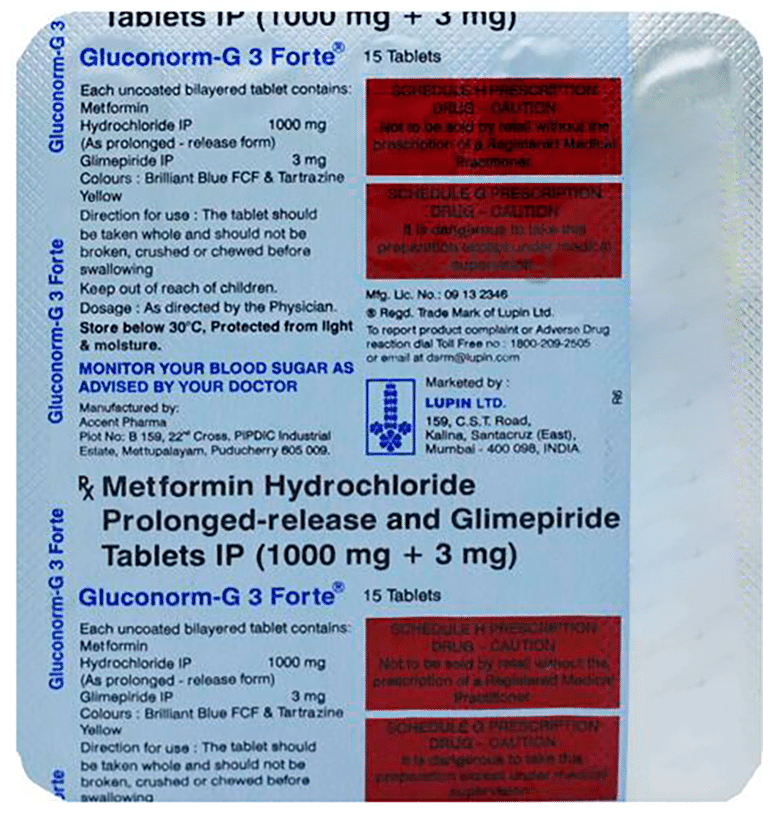 Gluconorm-G 3 Forte Tablet PR