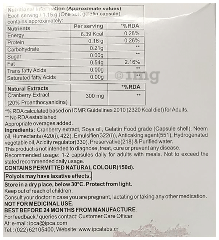 Cranpac Soft Gelatin Capsule