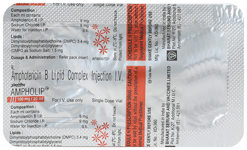Ampholip 100mg Injection