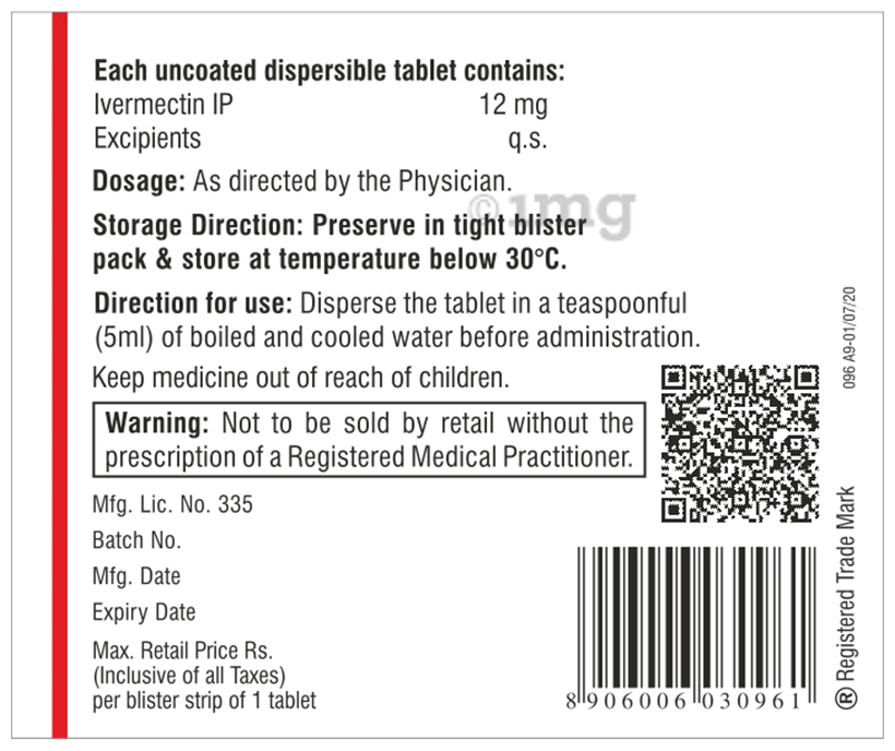 Iverscab 12mg Dispersible Tablet