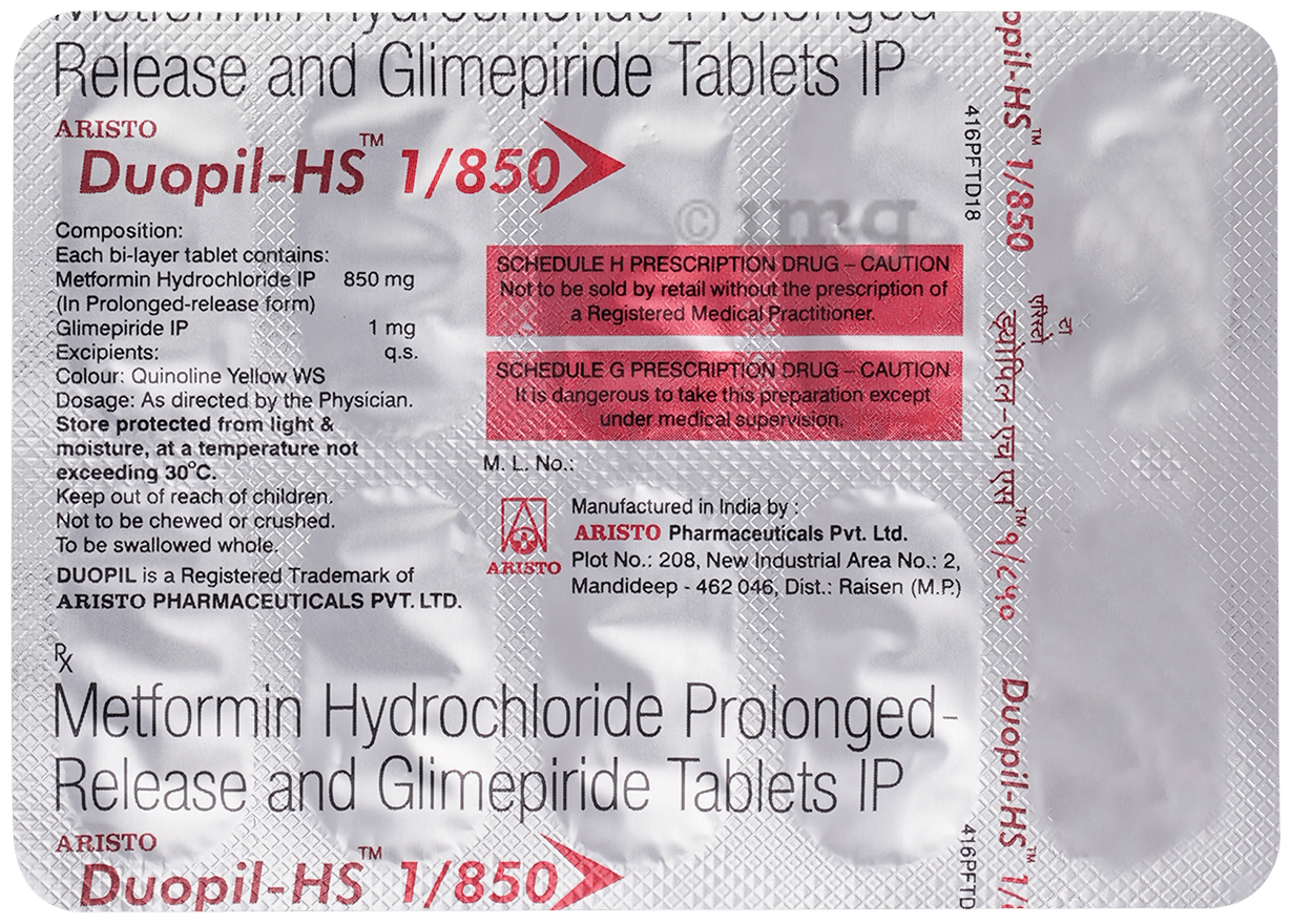 Duopil HS 1mg/850mg Tablet