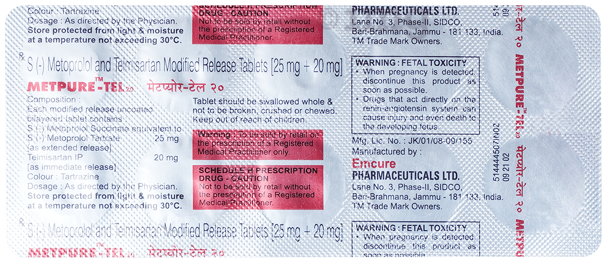 Metpure-Tel 20 Tablet