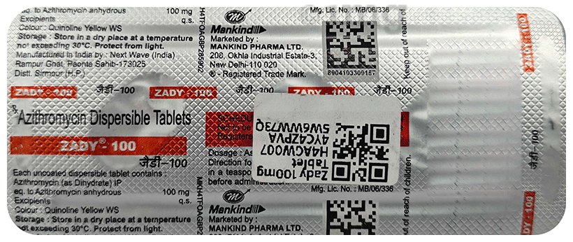 Zady 100mg Tablet