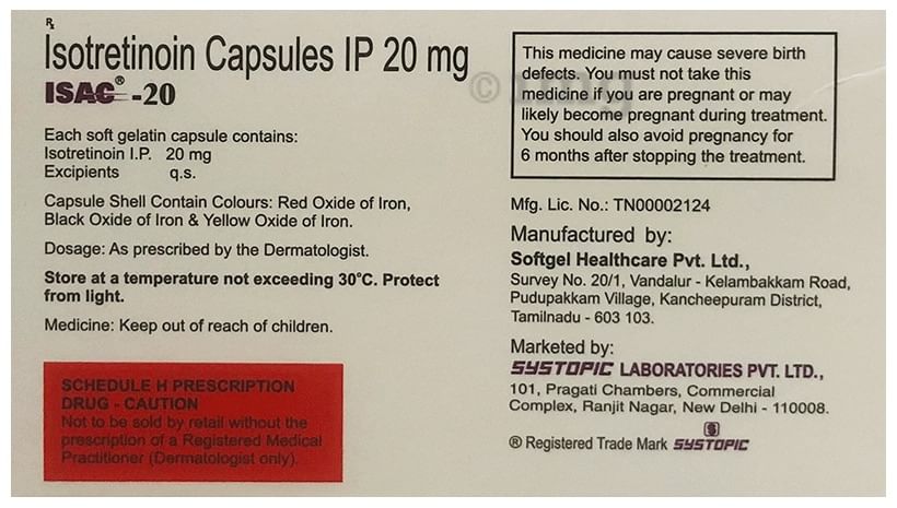 Isac 20mg Capsule