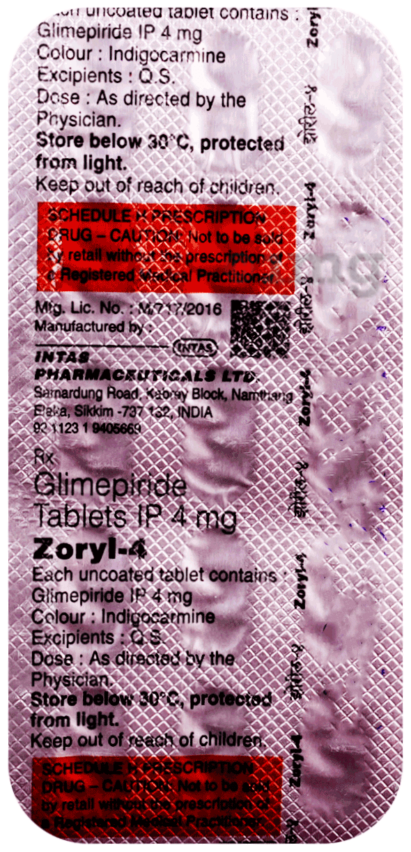 Zoryl 4 Tablet