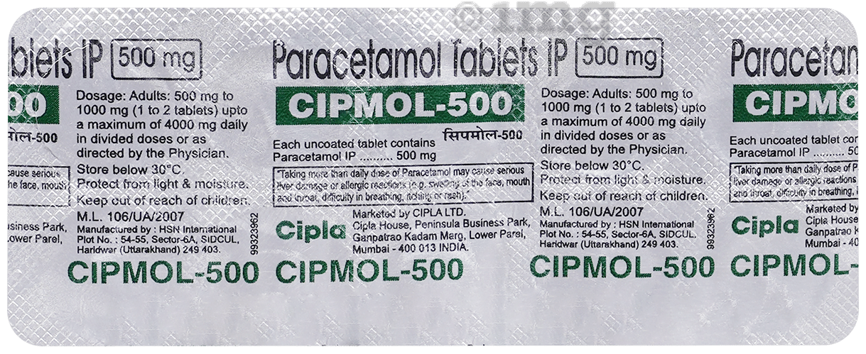 Cipmol 500mg Tablet