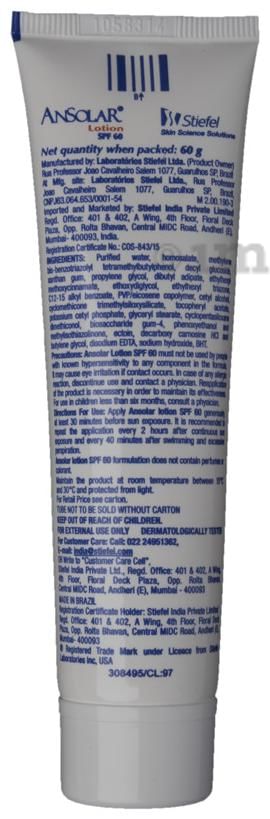 Ansolar Spf 60 Lotion