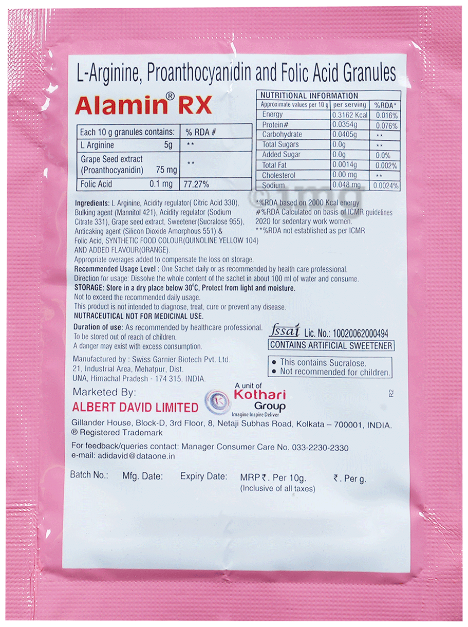 Alamin RX Granules Orange Sugar Free