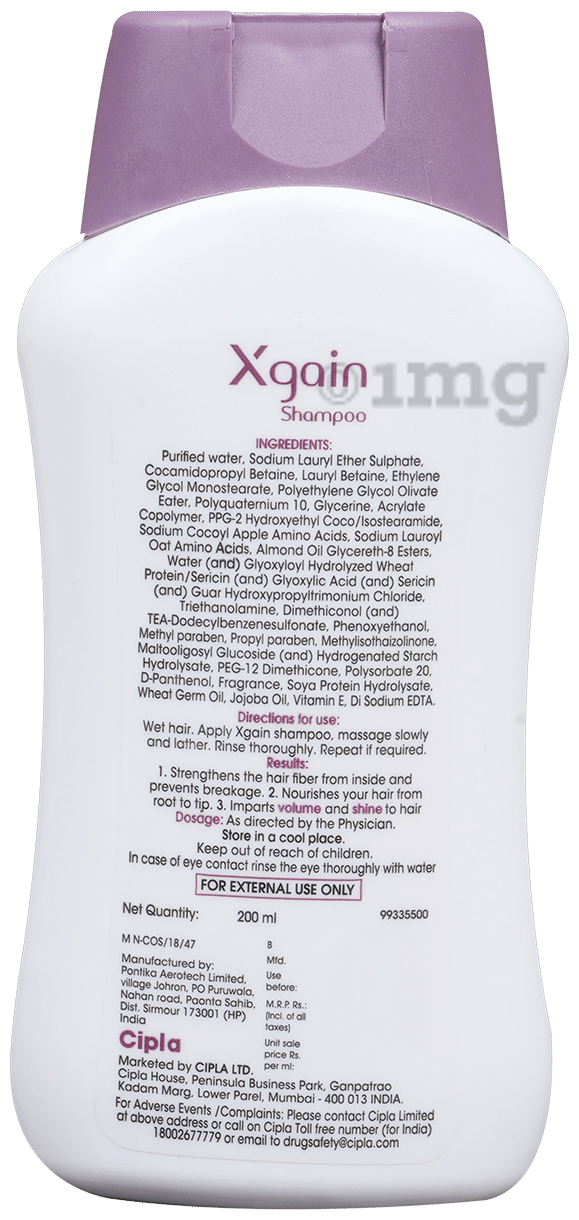 Xgain Shampoo | Nourishes &amp; Strengthens Hair | For Hair Care