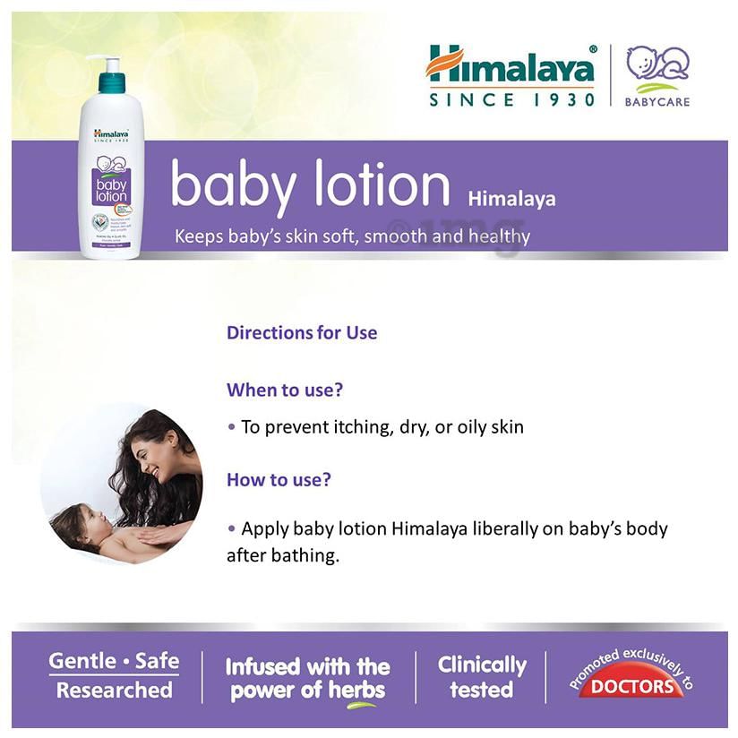 Himalaya Baby Lotion with Almond &amp; Olive Oil | Nourishes &amp; Moisturises Baby's Skin | Paraben-Free