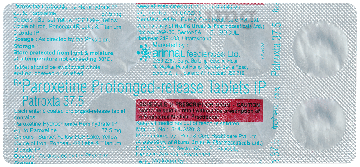 Patroxta 37.5mg Tablet