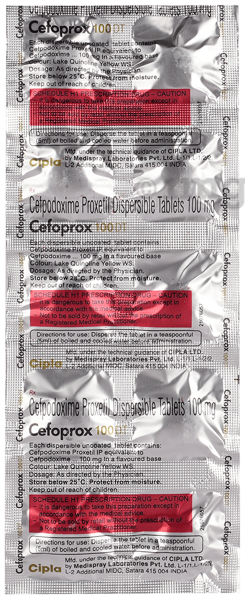 Cefoprox 100mg Tablet DT