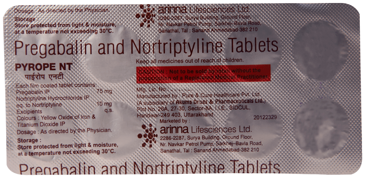 Pyrope NT  75mg/10mg Tablet