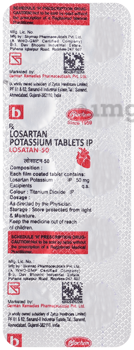 Losatan 50mg Tablet