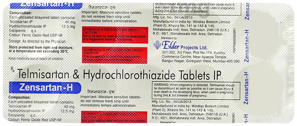 Zensartan H 40mg/12.5mg Tablet