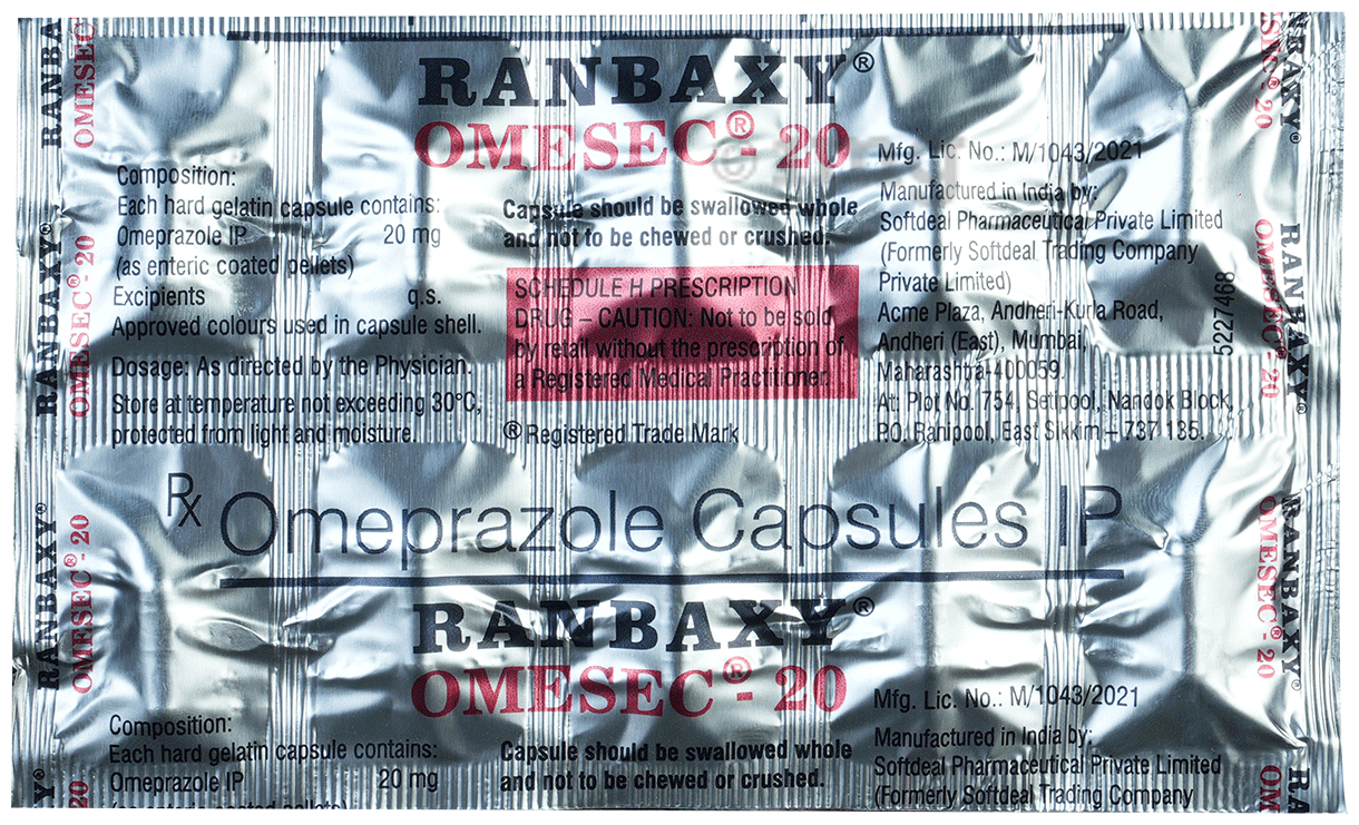 Omesec 20 Capsule