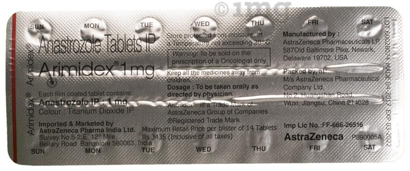 Arimidex 1mg Tablet