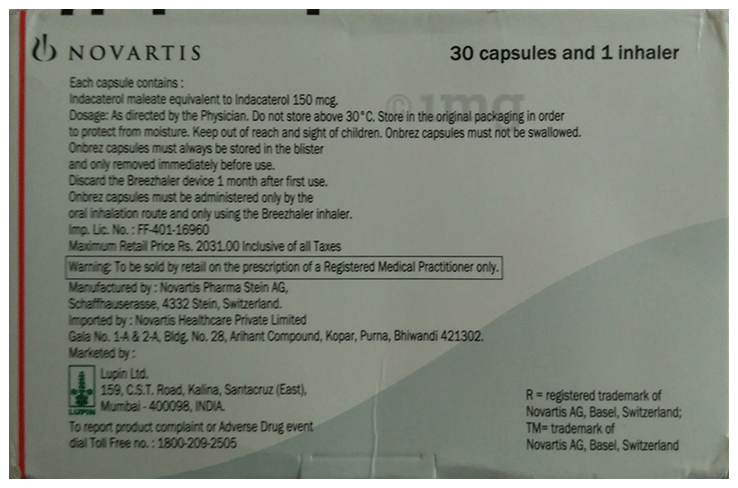 Onbrez 150mcg Breezhaler