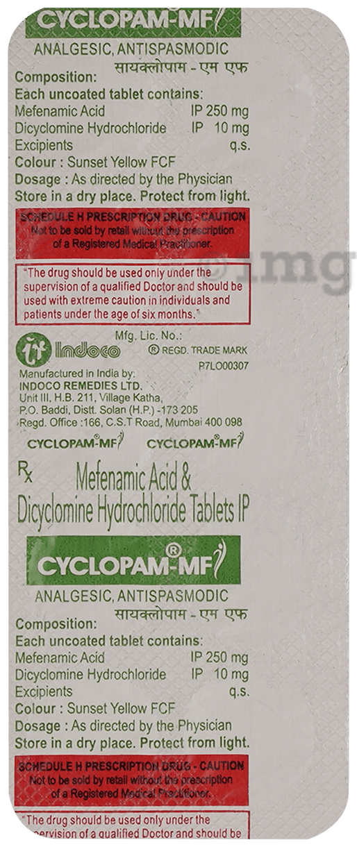 Cyclopam-MF 10mg/250mg Tablet