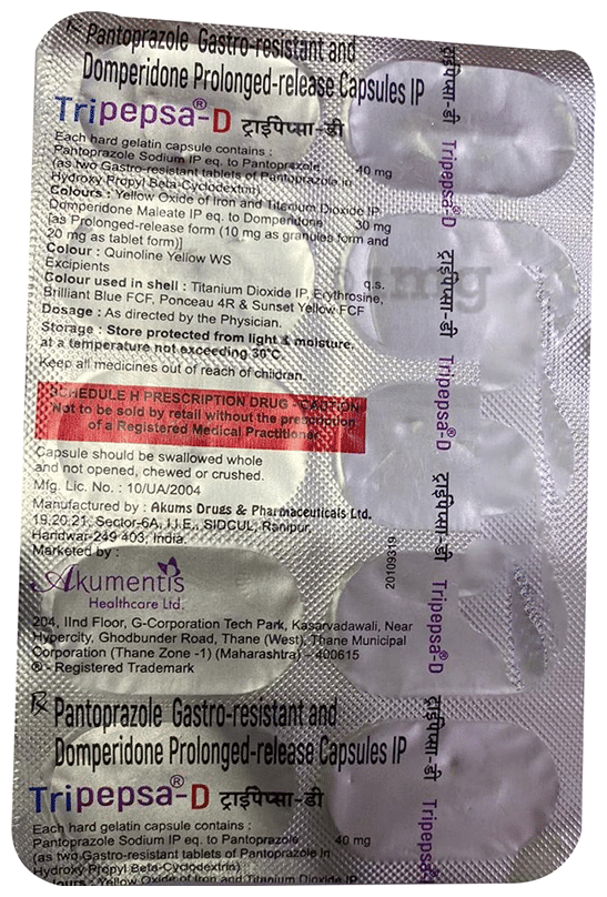 Tripepsa-D 30mg/40mg Capsule