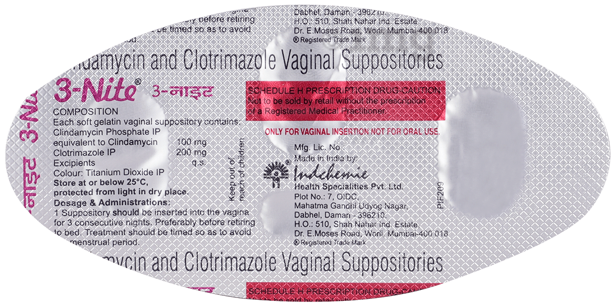 3 Nite Vaginal Suppository