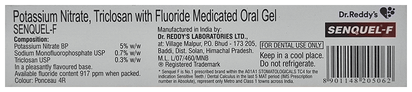Senquel-F Foaming Medicated Oral Gel | For Sensitive Teeth &amp; Gums