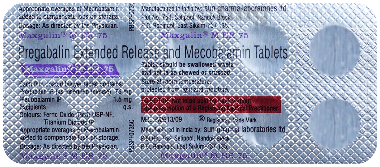 Maxgalin M ER 75 Tablet