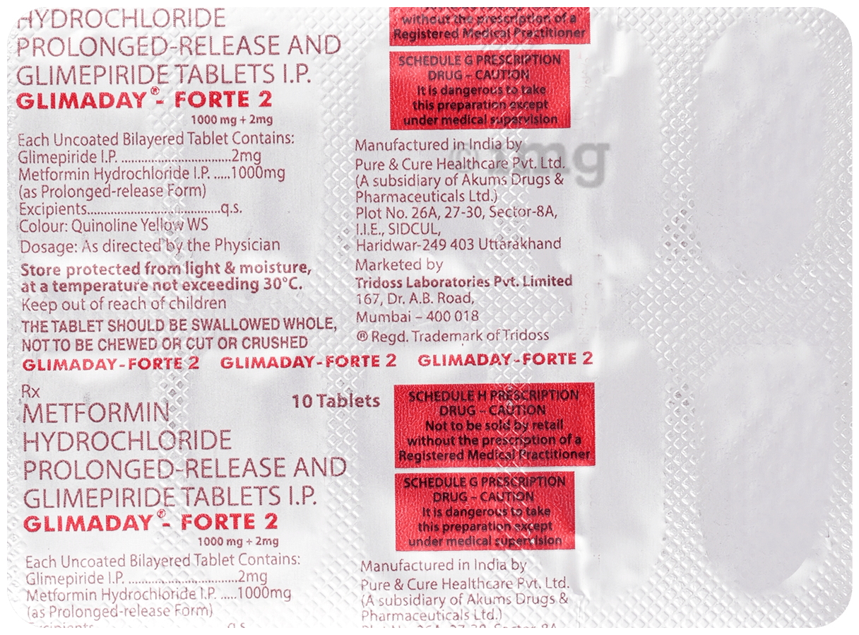Glimaday-Forte 2 Tablet PR