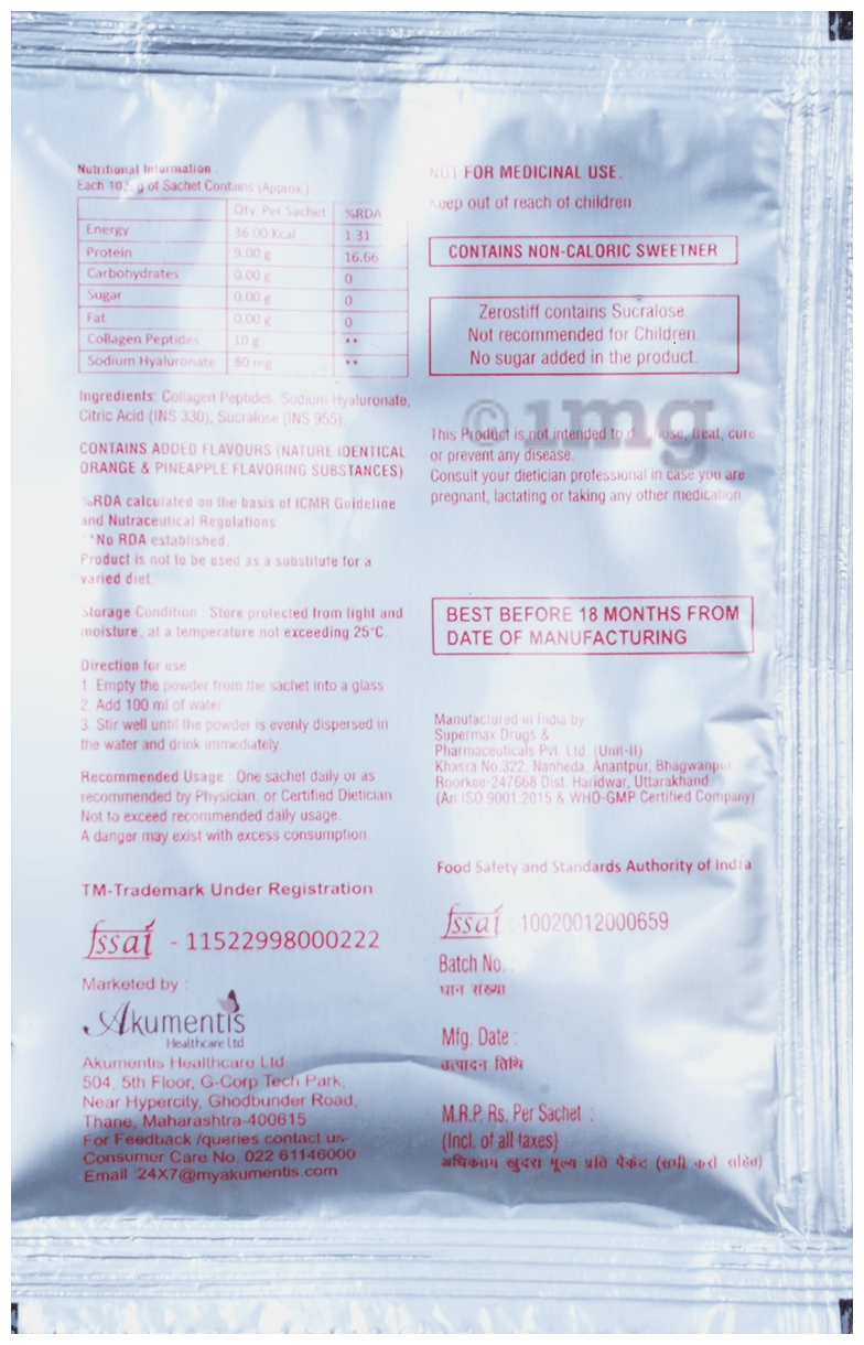 Zerostiff Sachet Orange Pineapple