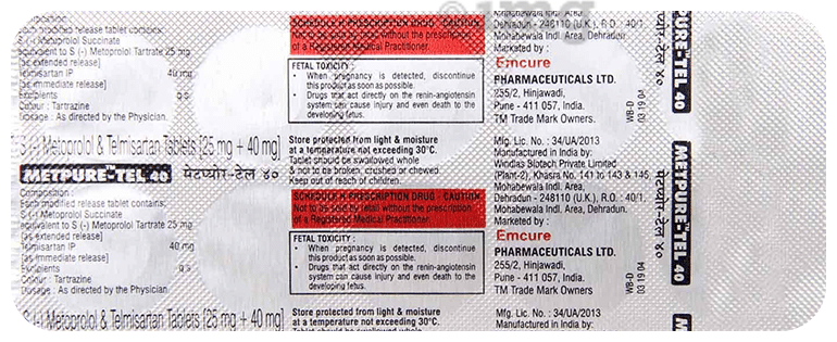 Metpure-Tel 40 Tablet MR