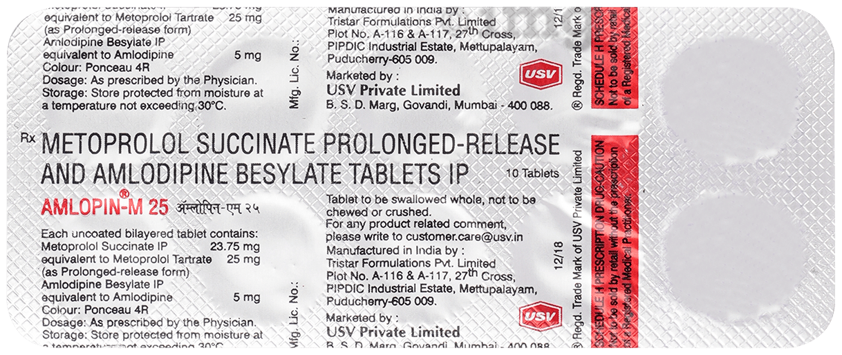 Amlopin-M 5mg/25mg Tablet