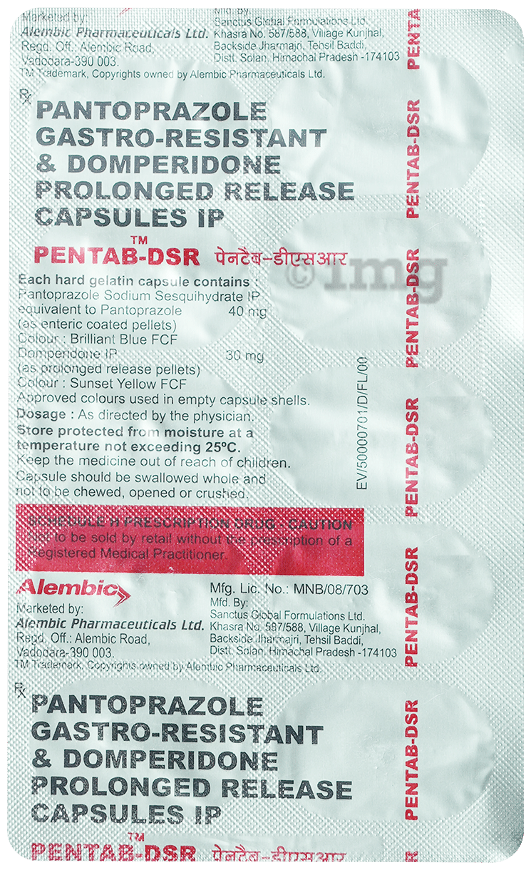 Pentab D 30mg/40mg Capsule SR