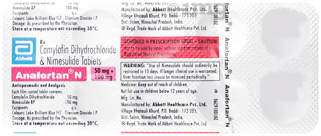 Anafortan N 100 mg/50 mg Tablet