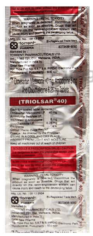 Triolsar 40 Tablet