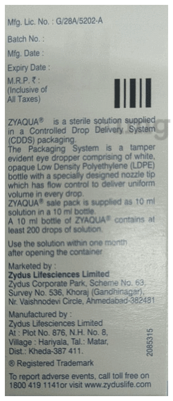 Zyaqua Eye Drop