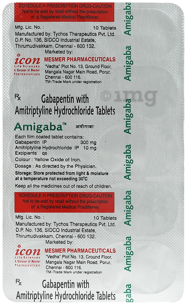 Amigaba 300 mg/10 mg Tablet