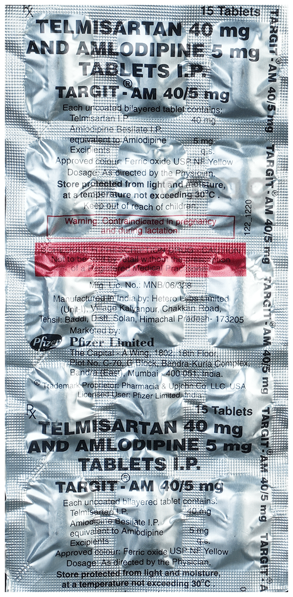 Targit-AM 40mg/5mg Tablet