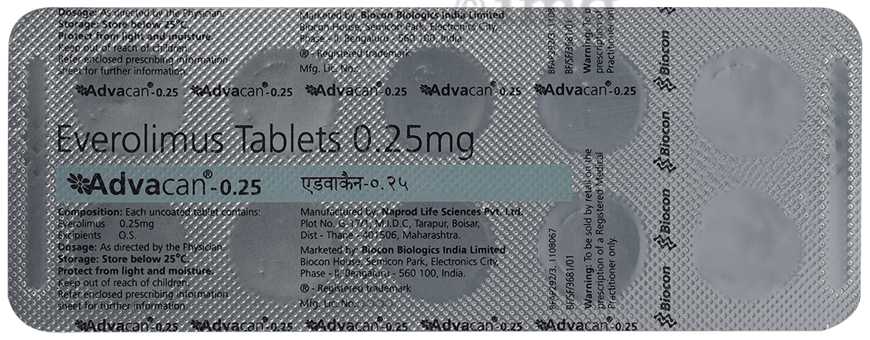 Advacan 0.25mg Tablet