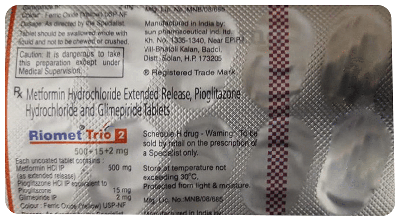 Riomet Trio 2 Tablet ER