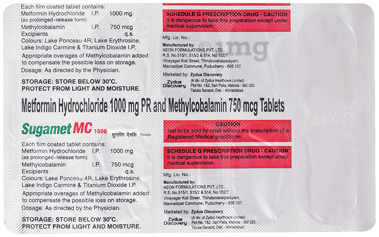 Sugamet MC 1000 Tablet PR