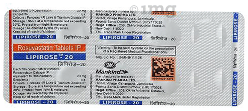 Lipirose 20 Tablet