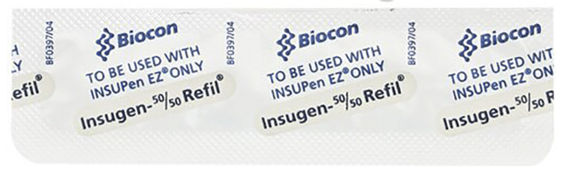 Insugen 50/50 Injection 100IU/ml