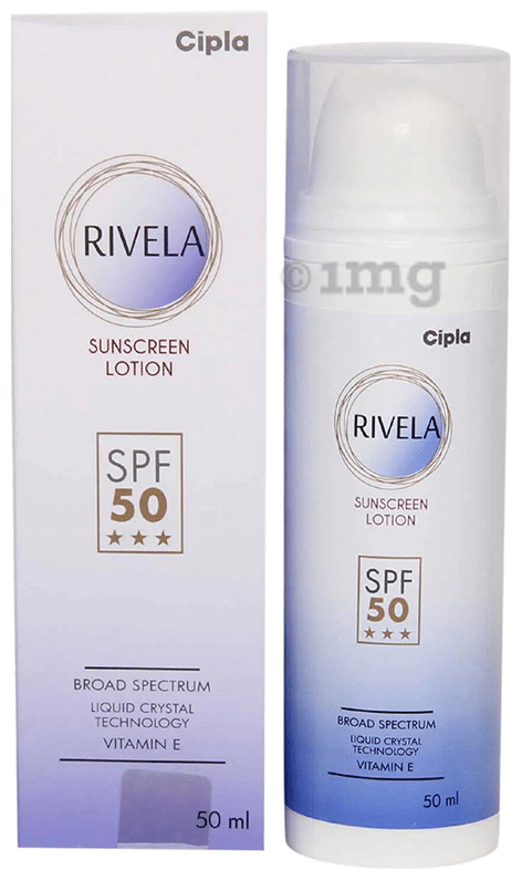 Rivela Sunscreen with Vitamin E | Broad Spectrum UVA/UVB Lotion SPF 50