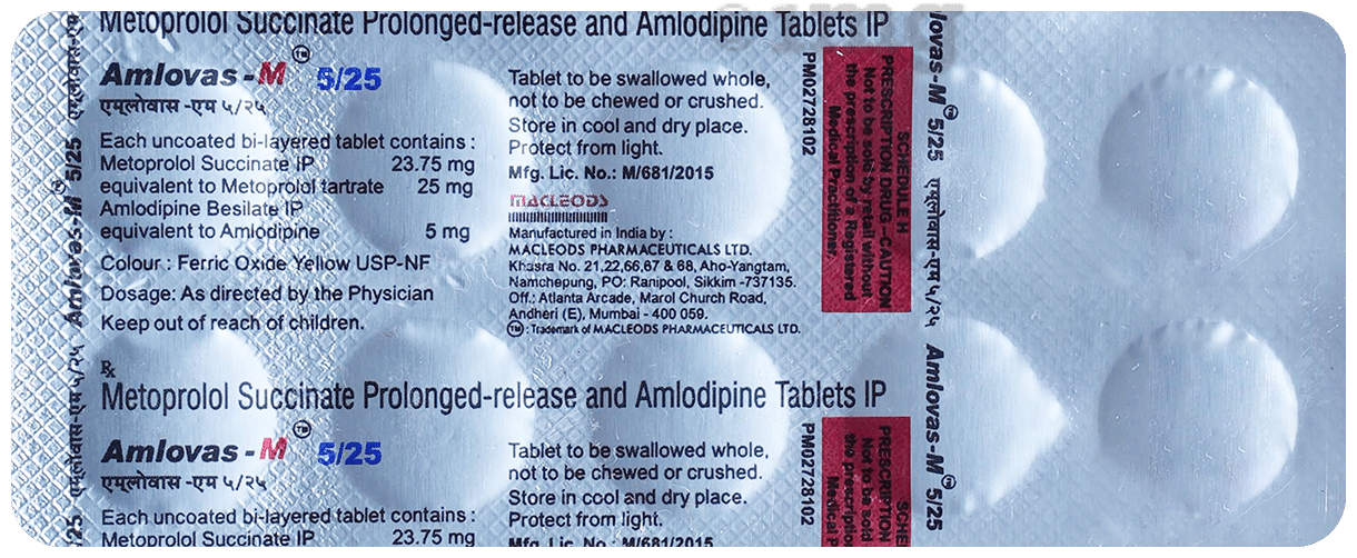 Amlovas-M 5/25 Tablet PR