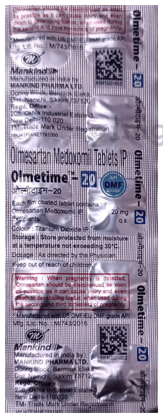 Olmetime 20 Tablet